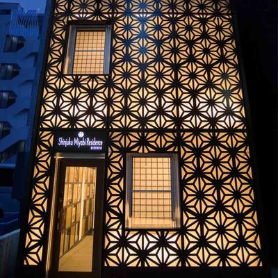 Laser Cutting Aluminium Curtain Wall Panel Wall Cladding Decoration