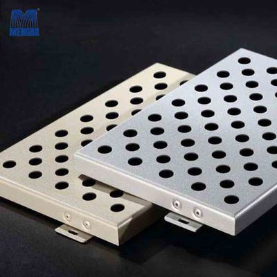 Customized Aluminium Curtain Wall Punched Plate Cladding Facade