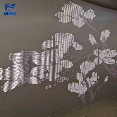 Customized Aluminium Curtain Wall Punched Plate Cladding Facade