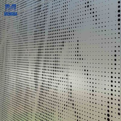 Customized Aluminium Curtain Wall Punched Plate Cladding Facade