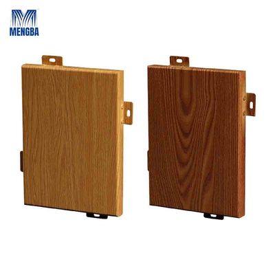 Airports Aluminium Curtain Wall Wood Grain Panel Customized Size