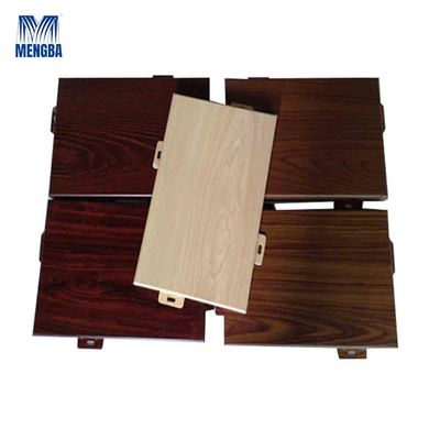 Airports Aluminium Curtain Wall Wood Grain Panel Customized Size