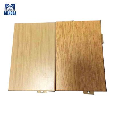 Airports Aluminium Curtain Wall Wood Grain Panel Customized Size