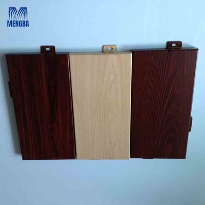 Airports Aluminium Curtain Wall Wood Grain Panel Customized Size