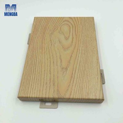 Airports Aluminium Curtain Wall Wood Grain Panel Customized Size