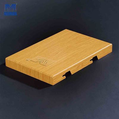 Airports Aluminium Curtain Wall Wood Grain Panel Customized Size