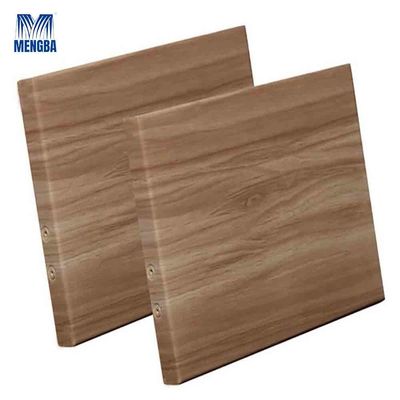 Airports Aluminium Curtain Wall Wood Grain Panel Customized Size