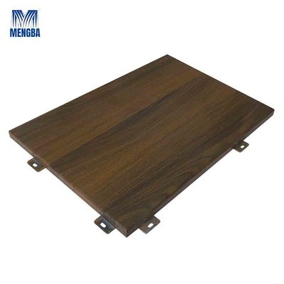 Airports Aluminium Curtain Wall Wood Grain Panel Customized Size