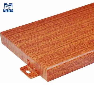 Airports Aluminium Curtain Wall Wood Grain Panel Customized Size