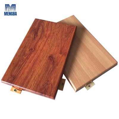 Airports Aluminium Curtain Wall Wood Grain Panel Customized Size