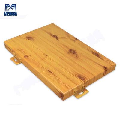 Airports Aluminium Curtain Wall Wood Grain Panel Customized Size