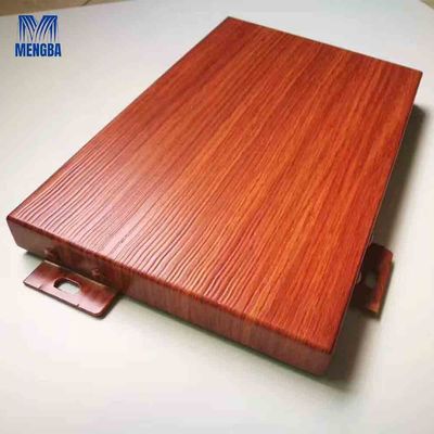 Airports Aluminium Curtain Wall Wood Grain Panel Customized Size