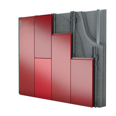 Laser Cut Aluminium Curtain Wall Solid Dibond Grid Corrugated Decoration