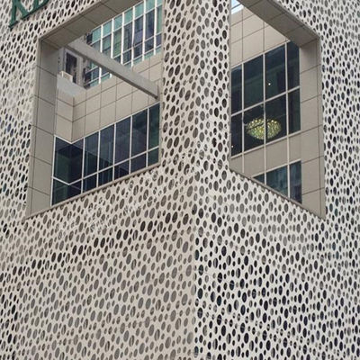 Metal Aluminium Curtain Wall Laser Cut Wood Stone Cladding Veneer