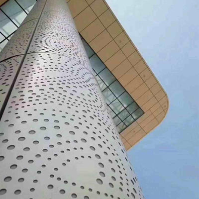 Metal Aluminium Curtain Wall Laser Cut Wood Stone Cladding Veneer
