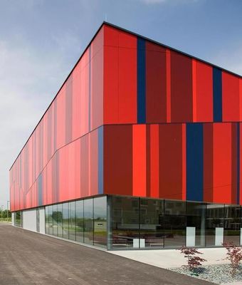 Prefab Aluminium Curtain Wall Cladding Profile Tile Rgb Long Facade