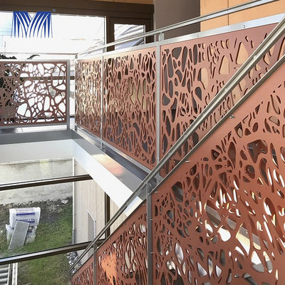 Customized Aluminum Stair Railing Anti Corrosion Spiral Staircase Railing Modern