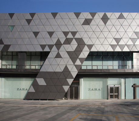 Ventilated Aluminium Curtain Wall Cladding Veneer Exterior Decoration