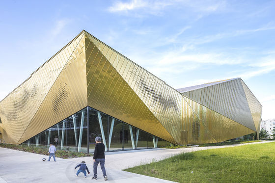 Decorative Exterior Aluminium Curtain Wall Systems Facade Perforated