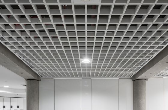 Offices Aluminium Ceiling Panel Grid Composite Dropped Strip