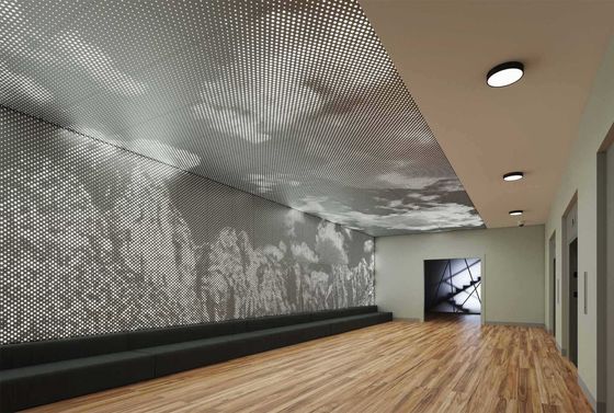 Metal 3D Aluminium Ceiling Panel Baffle Plate Suspended Stretch