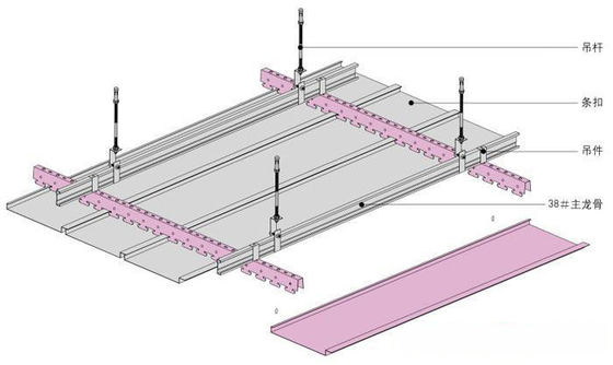 Indoor Aluminium Panel False Ceiling Fireproof Perforated Roof Panels U Shape