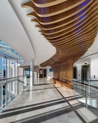Indoor Aluminium Suspended Ceiling Tiles Solid Wood Printed Wall Covering Tiles