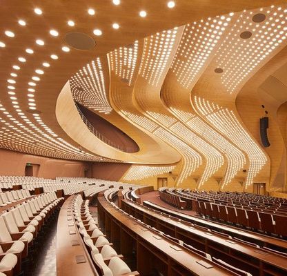 Indoor Aluminium Suspended Ceiling Tiles Solid Wood Printed Wall Covering Tiles