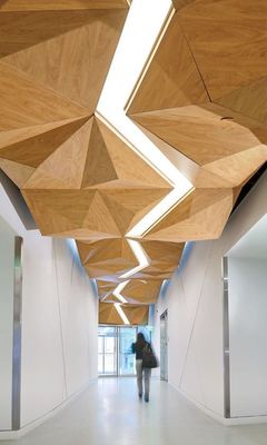 Office Metal Aluminium Suspended Ceiling Panels Hygienic 3d Droptiles