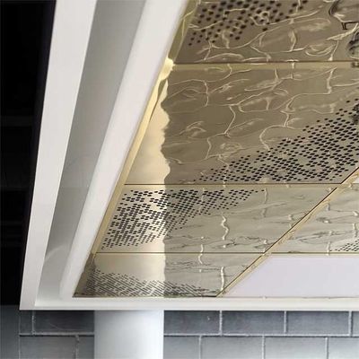 Building Soundproof Aluminium Ceiling Panel Grid Baffle Cnc Grate Punching
