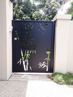 OEM / ODM Aluminium Double Swing Gates Garden Front Aluminum Gate