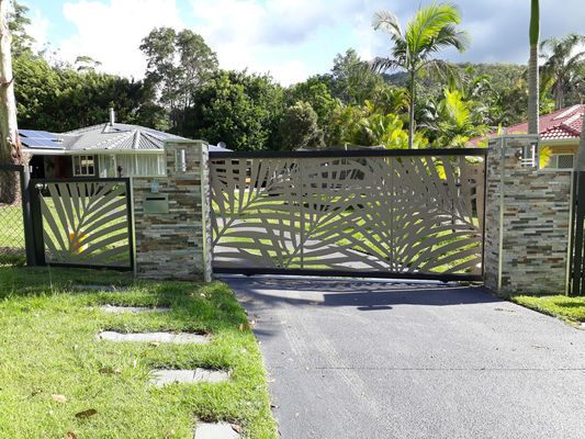 OEM / ODM Aluminium Double Swing Gates Garden Front Aluminum Gate