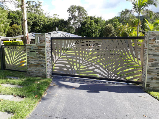 OEM / ODM Aluminium Double Swing Gates Garden Front Aluminum Gate
