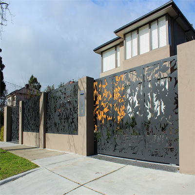 Powder Coated Aluminum Yard Gates Fencing Aluminium Front Gate Security
