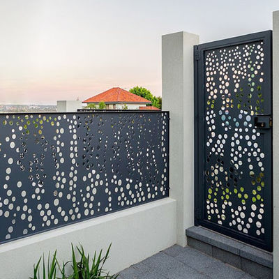 Rectangular Aluminium Profile Gate Double Aluminum Exterior Door Lightweight