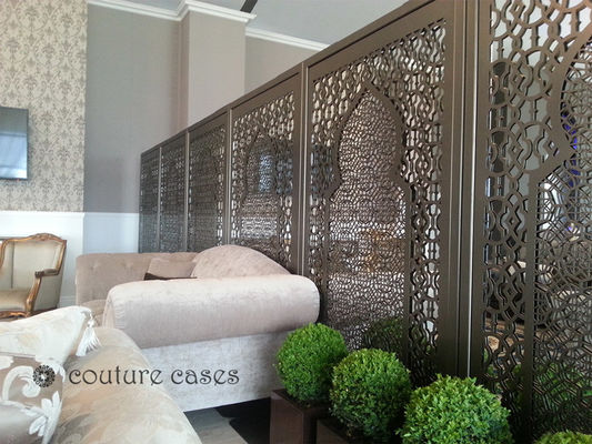 Aluminum Panel Folding Room Divider Fireproof Acoustic Divider Screen