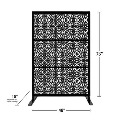 Modern Privacy Screen Room Divider Anodized Aluminium 4 Panel Divider Screen