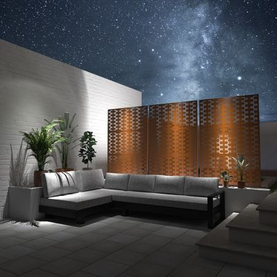 Garden Decorative Aluminium Fencing Trellis Soundproof Privacy Fence