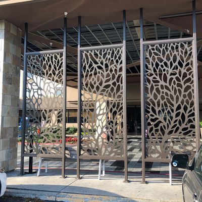 Garden Exterior Aluminum Privacy Fence Trellis Heat Insulation