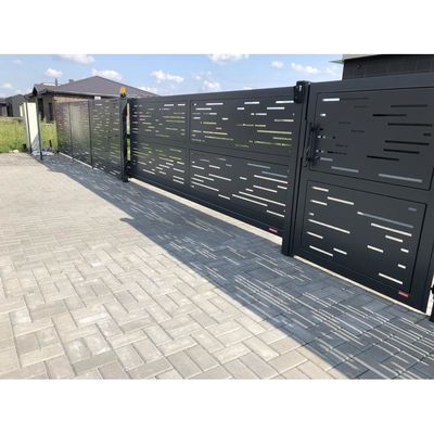 House Outdoor Aluminum Privacy Fence Lightweight Fireproof ISO9001