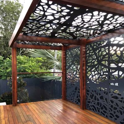 OEM / ODM Decorative Black Aluminum Fence 6x8 Privacy Fence Laser Cut