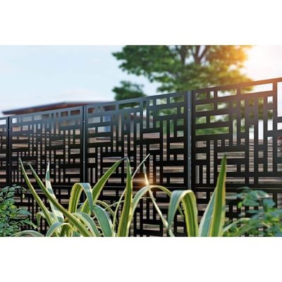 Decorative Aluminum Black Privacy Fence Panels 3ft / 4ft / 6ft Height