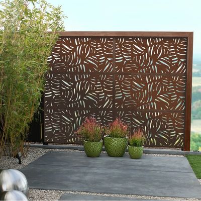 Custom Outdoor Aluminum Privacy Fence Panel Laser Cut Heat Insulation