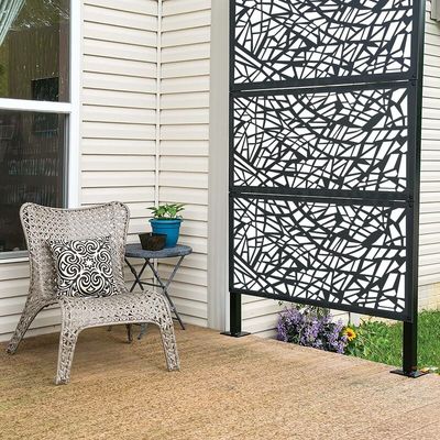 Garden Chain Link Aluminum Privacy Fence Slats Artistic 6ft Height