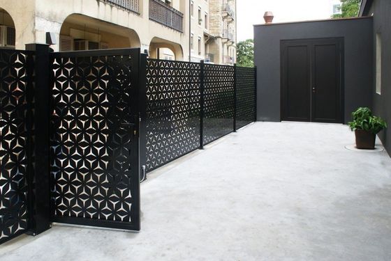 Artistic Aluminum Fence Privacy Slats Rustproof Aluminum Fencing Residential