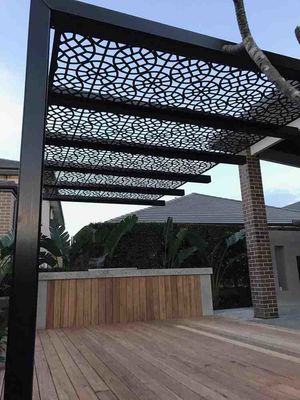 Building Garden Aluminium Gazebo With Louvered Roof Waterproof