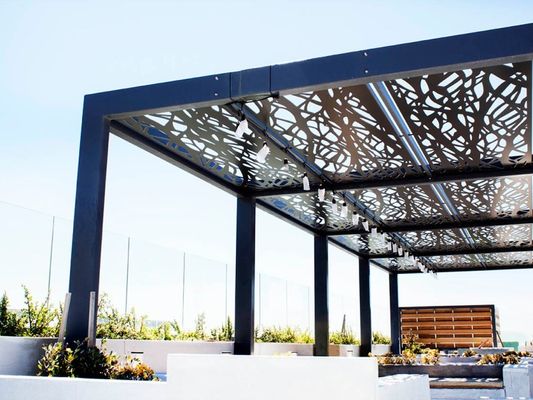 Fireproof Aluminum Roof Pergola Retractable Glass Modern Aluminium Gazebo