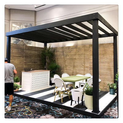 OEM / ODM Modern Aluminum Pergola With Louvered Roof 3x4 3x3