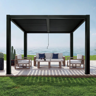 OEM / ODM Modern Aluminum Pergola With Louvered Roof 3x4 3x3