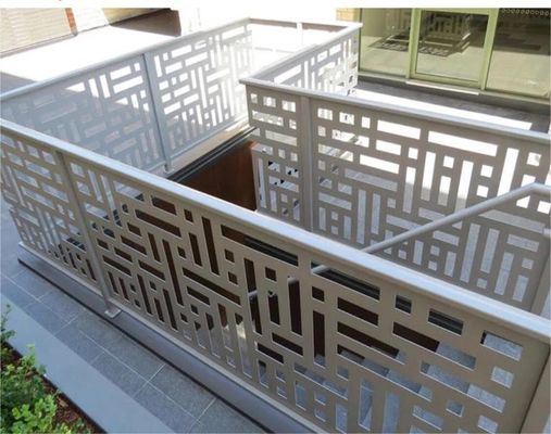 Exterior / Interior Aluminum Stair Railing Heat Insulation Balustrade Handrail